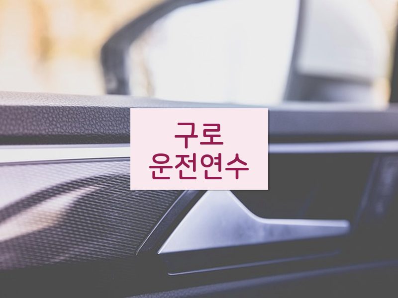 구로운전연수 후기