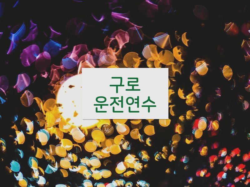 구로운전연수 후기