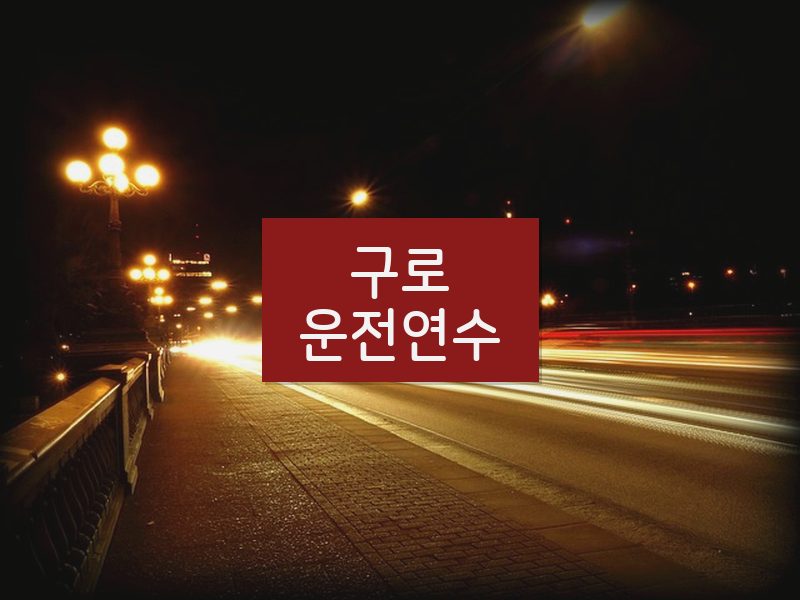 구로운전연수 후기