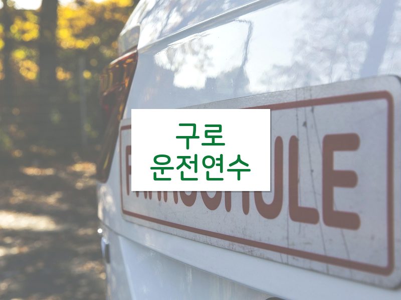 구로운전연수 후기