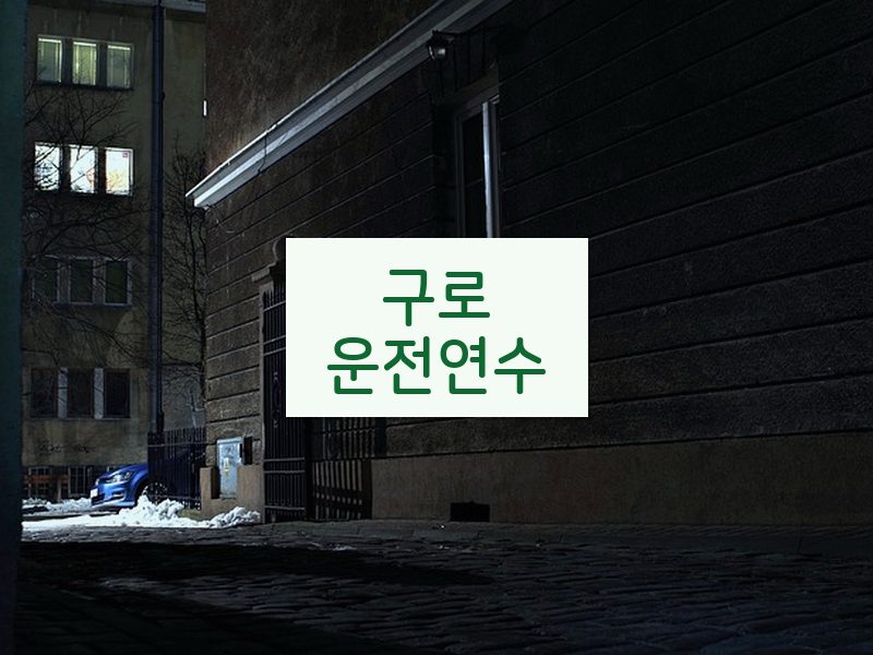 구로운전연수 후기