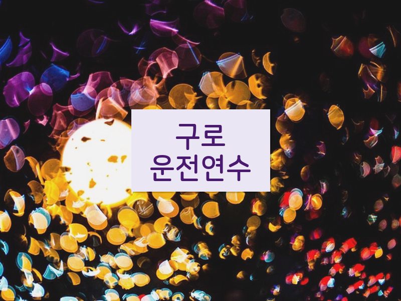 구로운전연수 후기