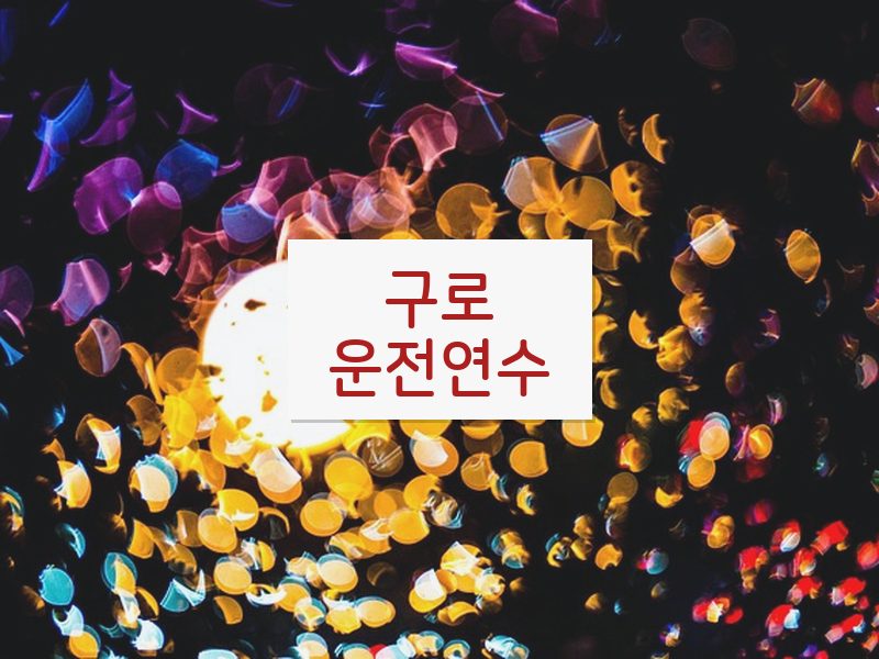 구로운전연수 후기