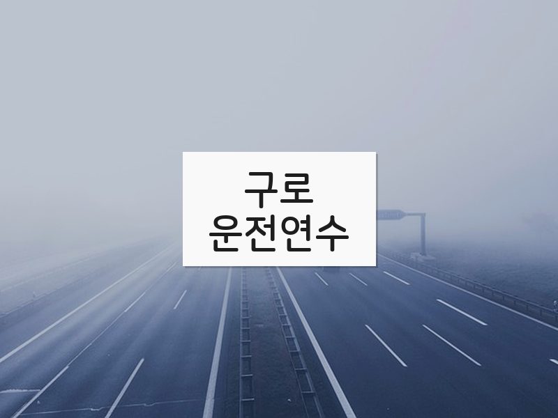 구로운전연수 후기