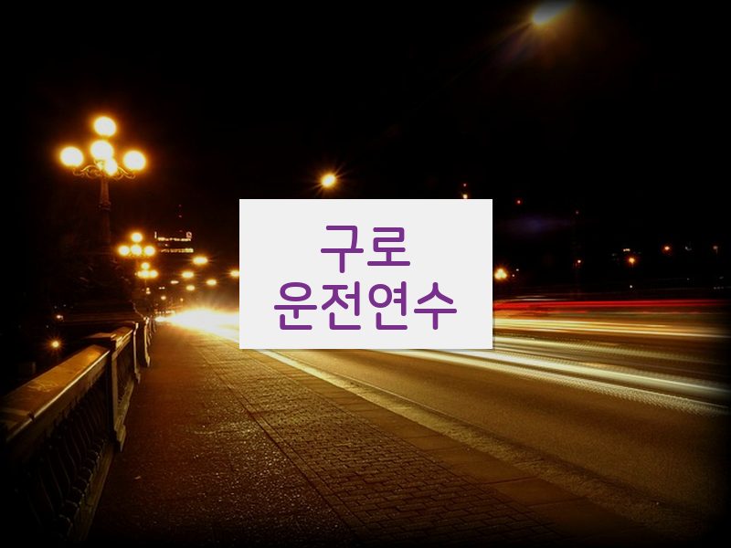 구로운전연수 후기