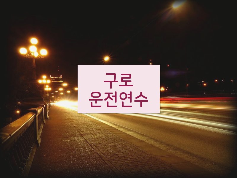 구로운전연수 후기
