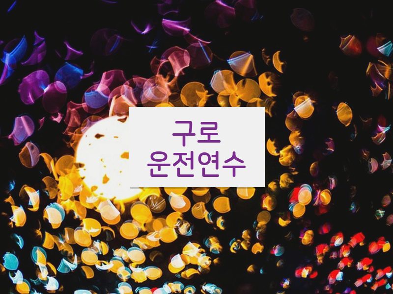 구로운전연수 후기