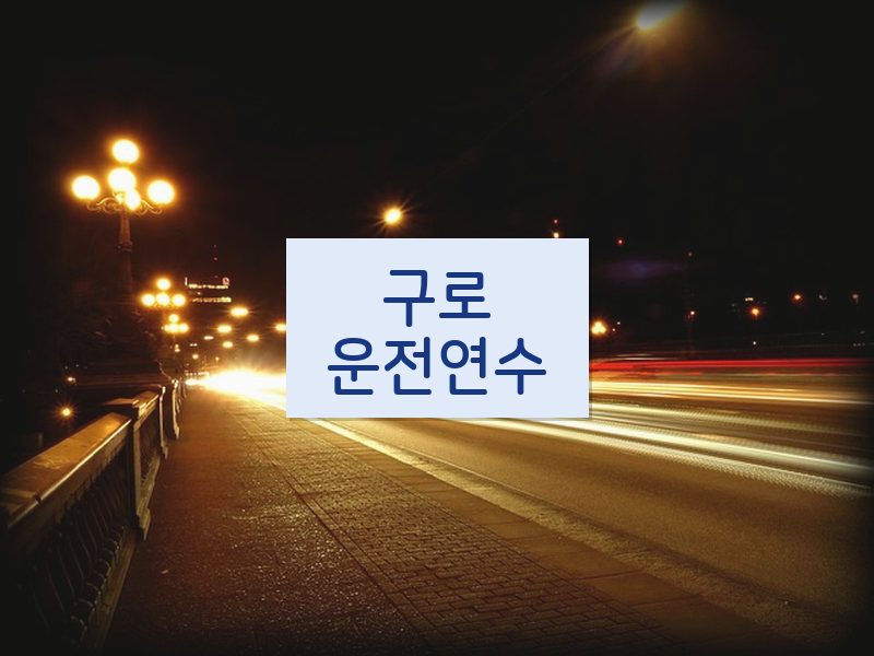 구로운전연수 후기