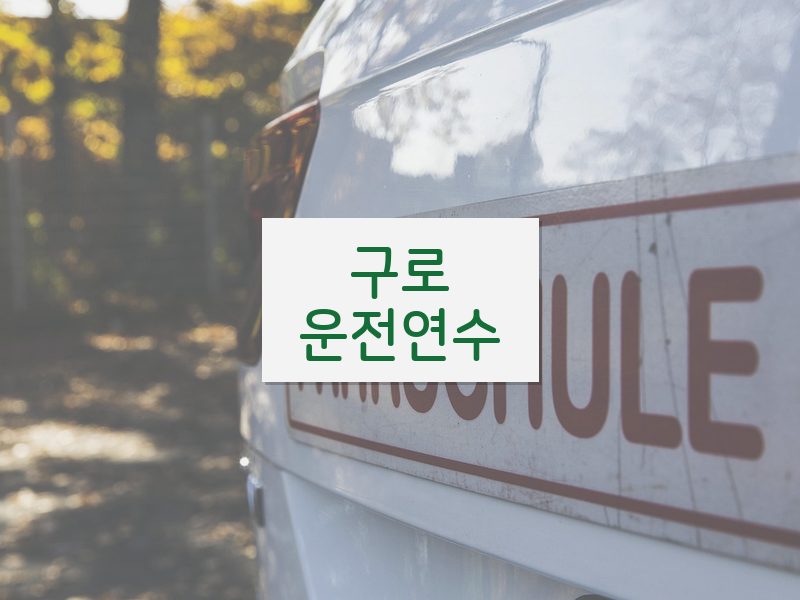 구로운전연수 후기